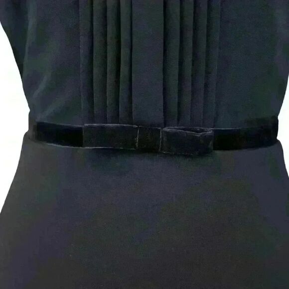 Ted Baker London Black Chiffon Long Sleeve Embroidered Mini Dress Size 0 - Picture 5 of 11